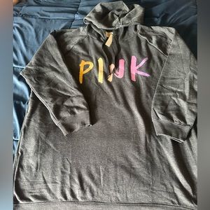 VS Pink Fleece Hoodie Dress